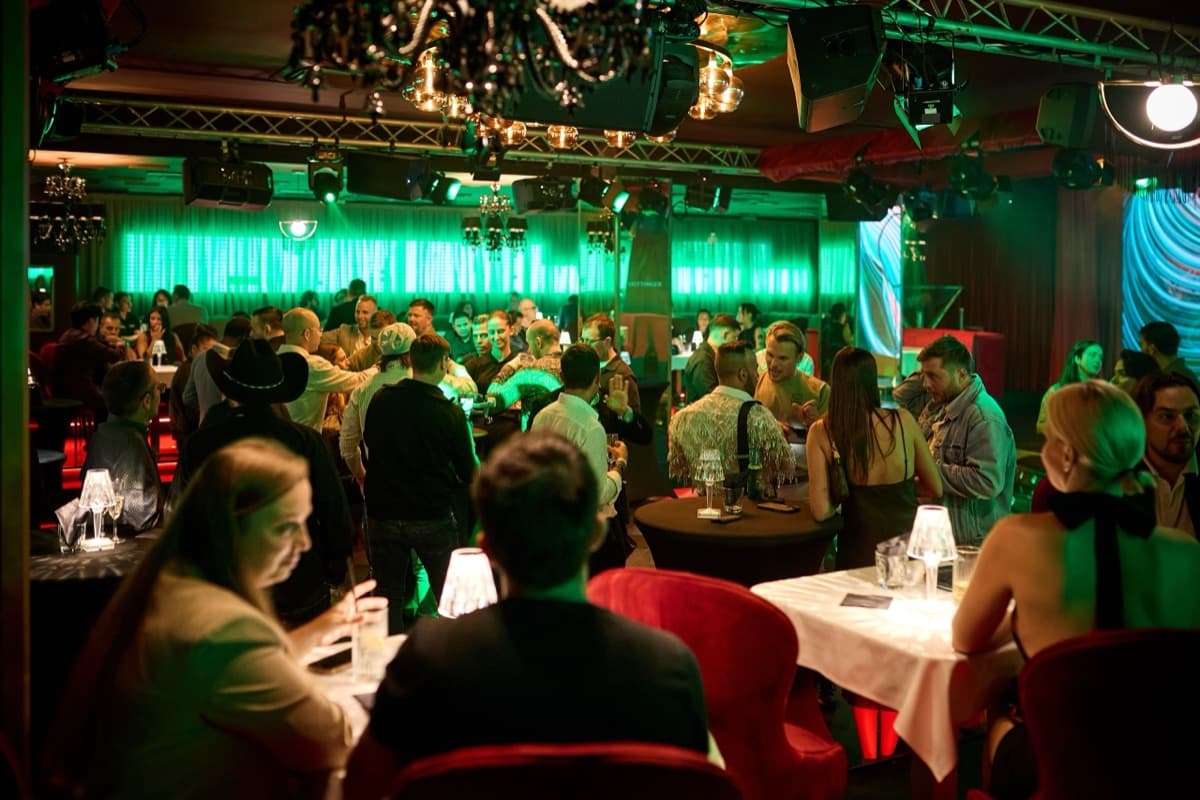 Corporate networking in a garden setting